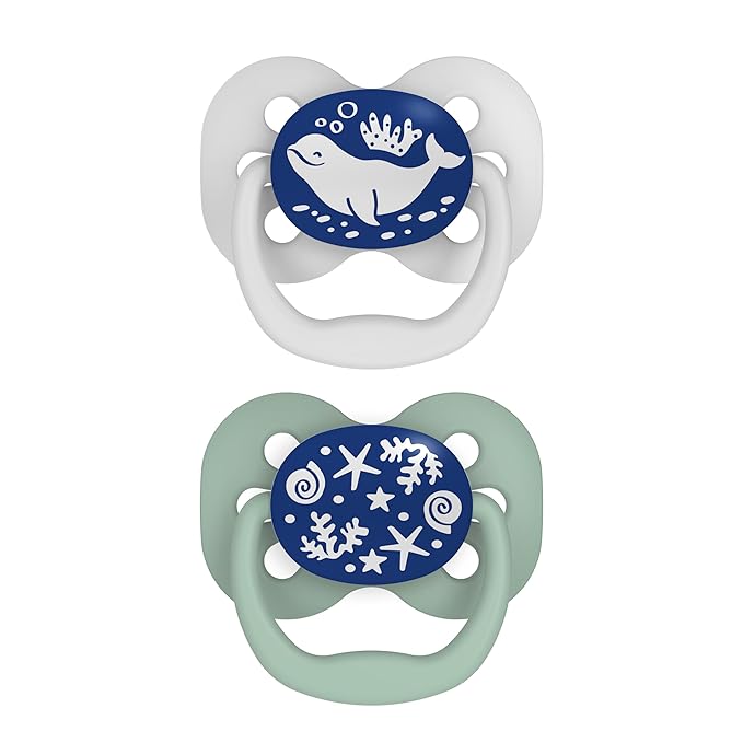 Dr Browns Advantage Glow in The Dark Baby Pacifier 2 Piece Pack of 1 Blue Dr Browns Yallatoys