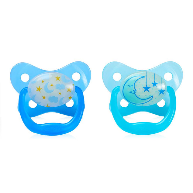 Dr Browns Prevent Glow in the Dark BUTTERFLY SHIELD Pacifier Stage 2 Blue Pack of 2 Dr Browns Yallatoys