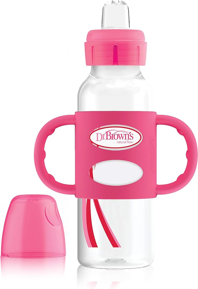 Dr Browns 8 Oz Pp Sippy Spout Bottle With Silicone Handles Pink Dr Browns Yallatoys