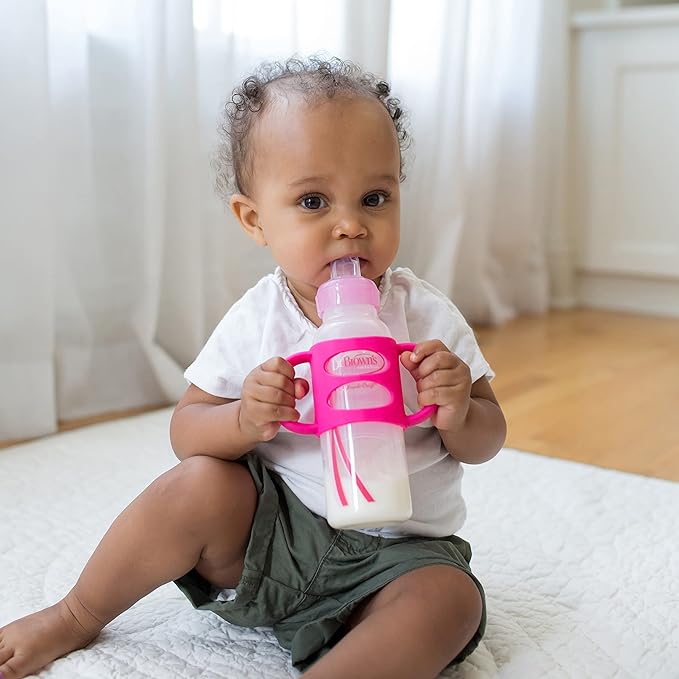 Dr Browns 8 Oz Pp Sippy Spout Bottle With Silicone Handles Pink Dr Browns Yallatoys