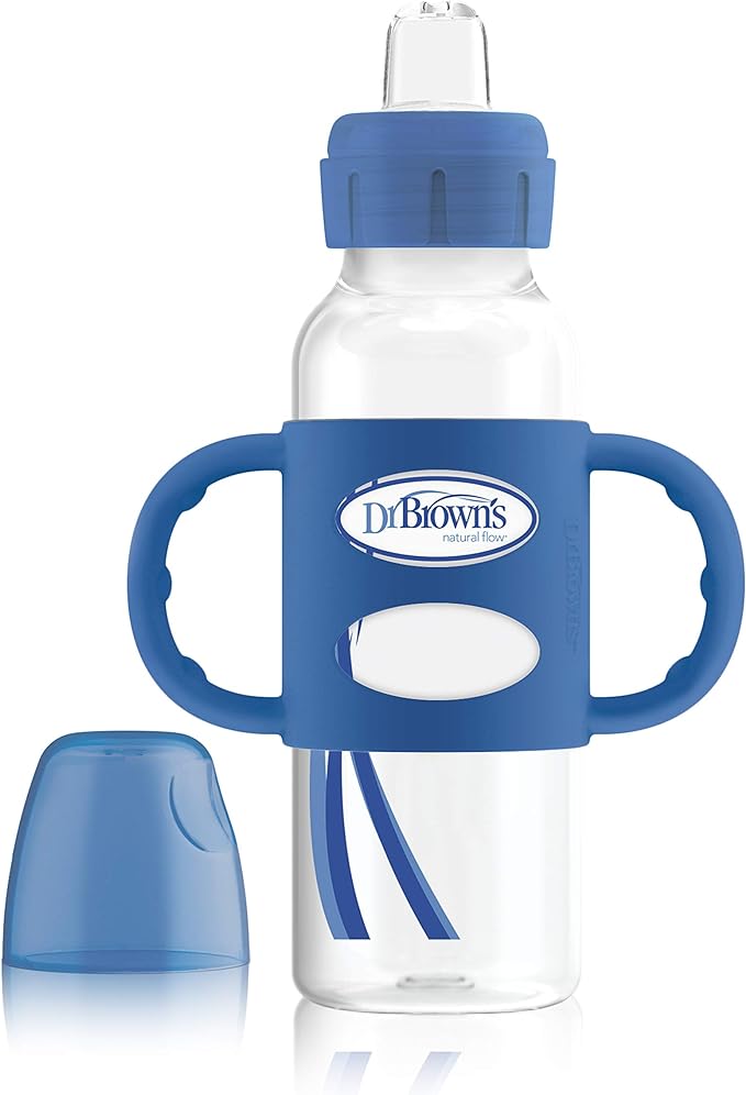 Dr Browns 8 Oz Pp Sippy Spout Bottle With Silicone Handles Blue Dr Browns Yallatoys
