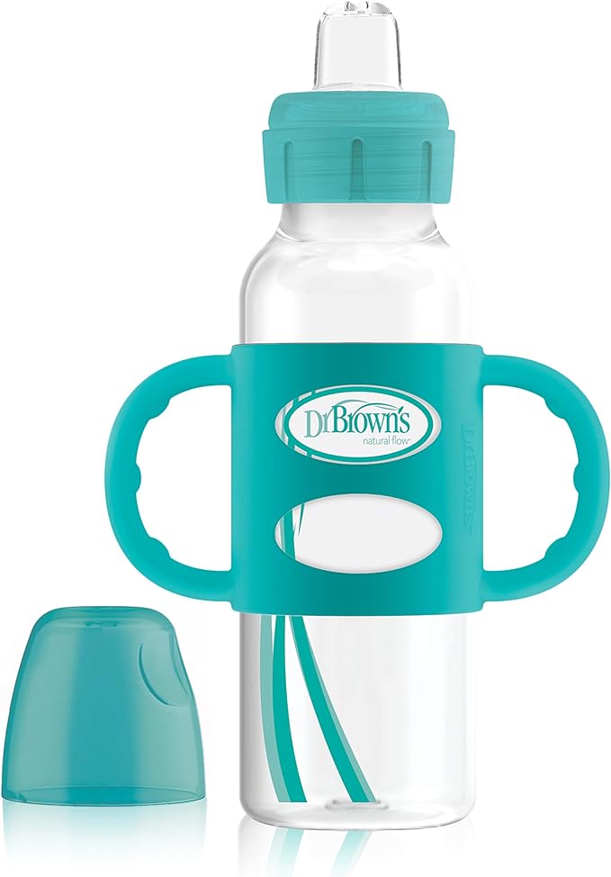 Dr Browns 8 Oz Pp Sippy Spout Bottle With Silicone Handles Turquoise Dr Browns Yallatoys
