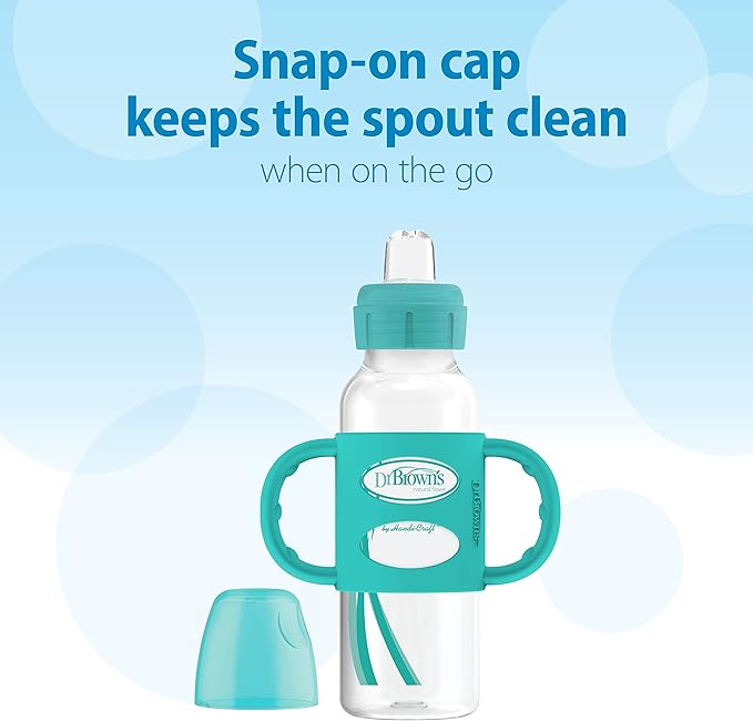 Dr Browns 8 Oz Pp Sippy Spout Bottle With Silicone Handles Turquoise Dr Browns Yallatoys