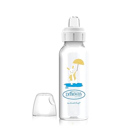 Dr Browns Milestones Narrow Sippy Bottle Silicone Soft Sippy Spout 8oz Bunny Dr Browns Yallatoys
