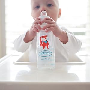 Dr Browns Milestones Narrow Sippy Bottle Silicone Soft Sippy Spout 8oz Fox Dr Browns Yallatoys
