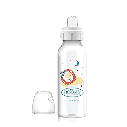 Dr Browns Milestones Narrow Sippy Bottle Silicone Soft Sippy Spout 8oz Lion Dr Browns Yallatoys