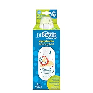 Dr Browns Milestones Narrow Sippy Bottle Silicone Soft Sippy Spout 8oz Lion Dr Browns Yallatoys