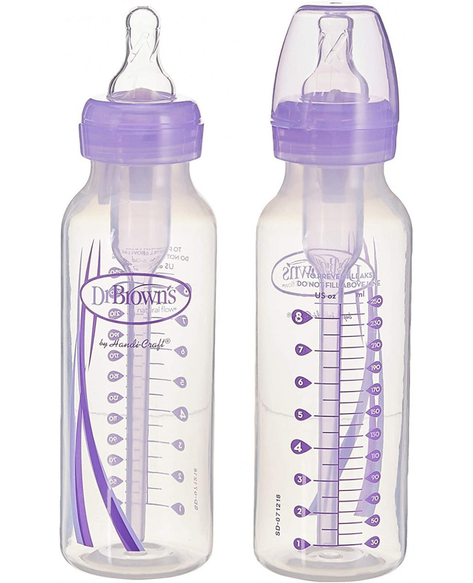 Dr Browns PP Narrow-Neck Feeding Bottle 8 oz Purple 2 Pack Dr Browns Yallatoys