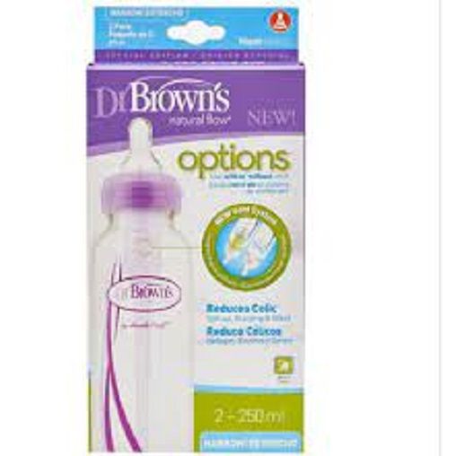 Dr Browns PP Narrow-Neck Feeding Bottle 8 oz Purple 2 Pack Dr Browns Yallatoys