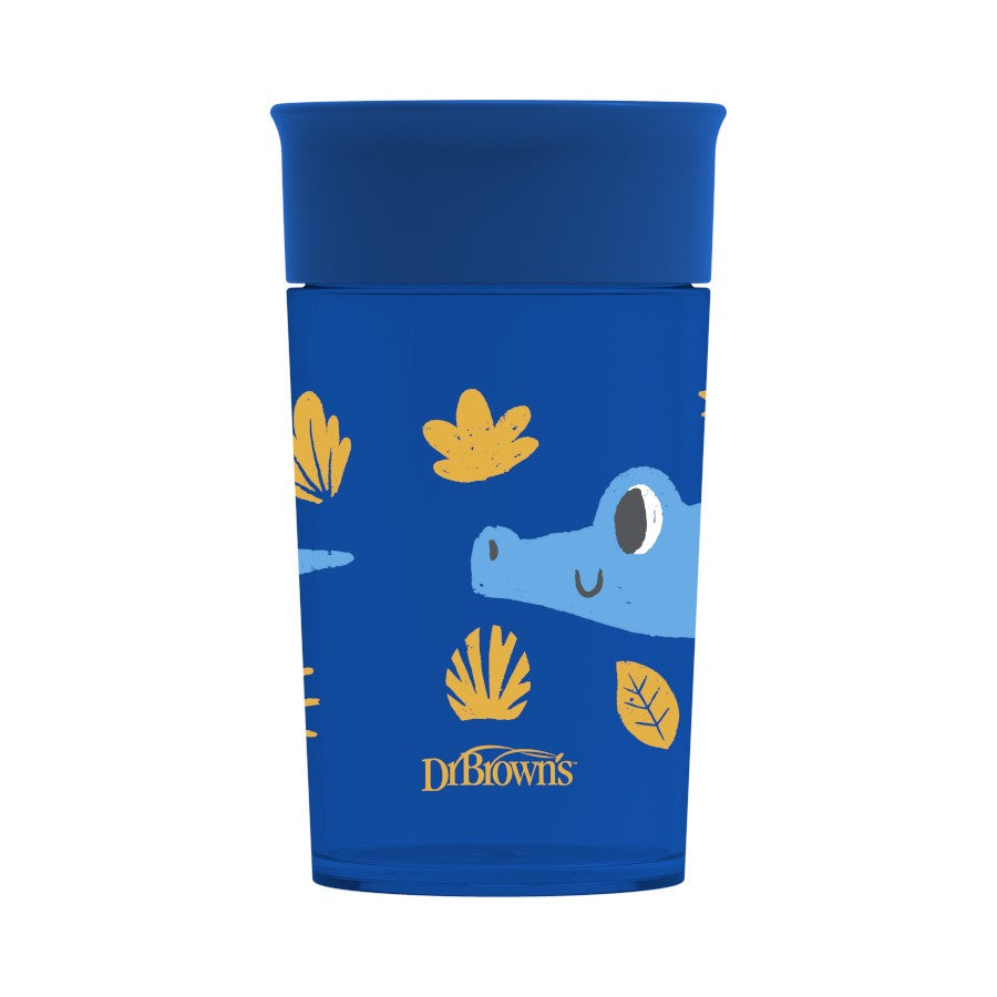 Dr.Browns Smooth Wall Cheers 360 Cup  10 Oz/300 Ml  Blue Deco 9M+ 1 Pack Dr Browns Yallatoys