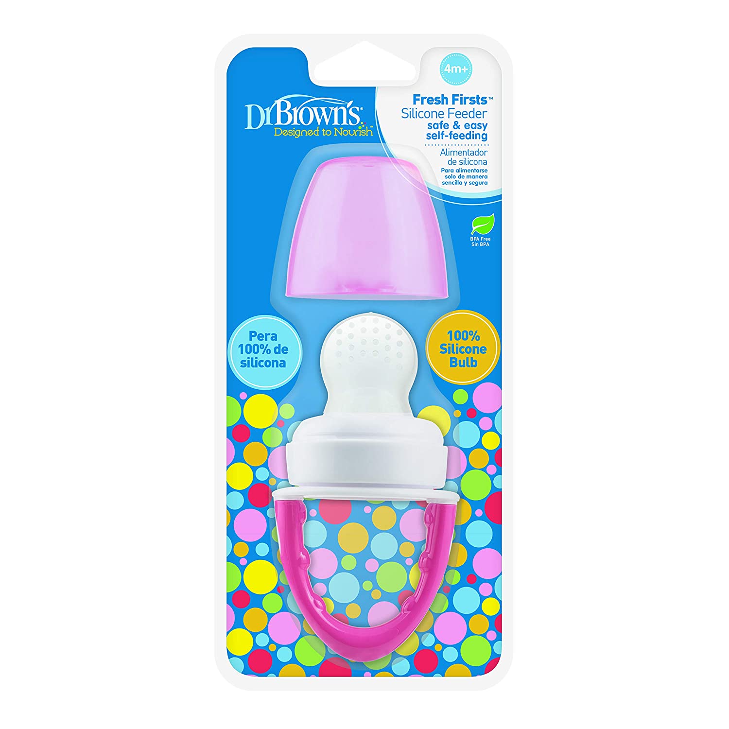 Dr.Browns Fresh Firsts Silicone Feeder Pink  1 Pack Dr Browns Yallatoys