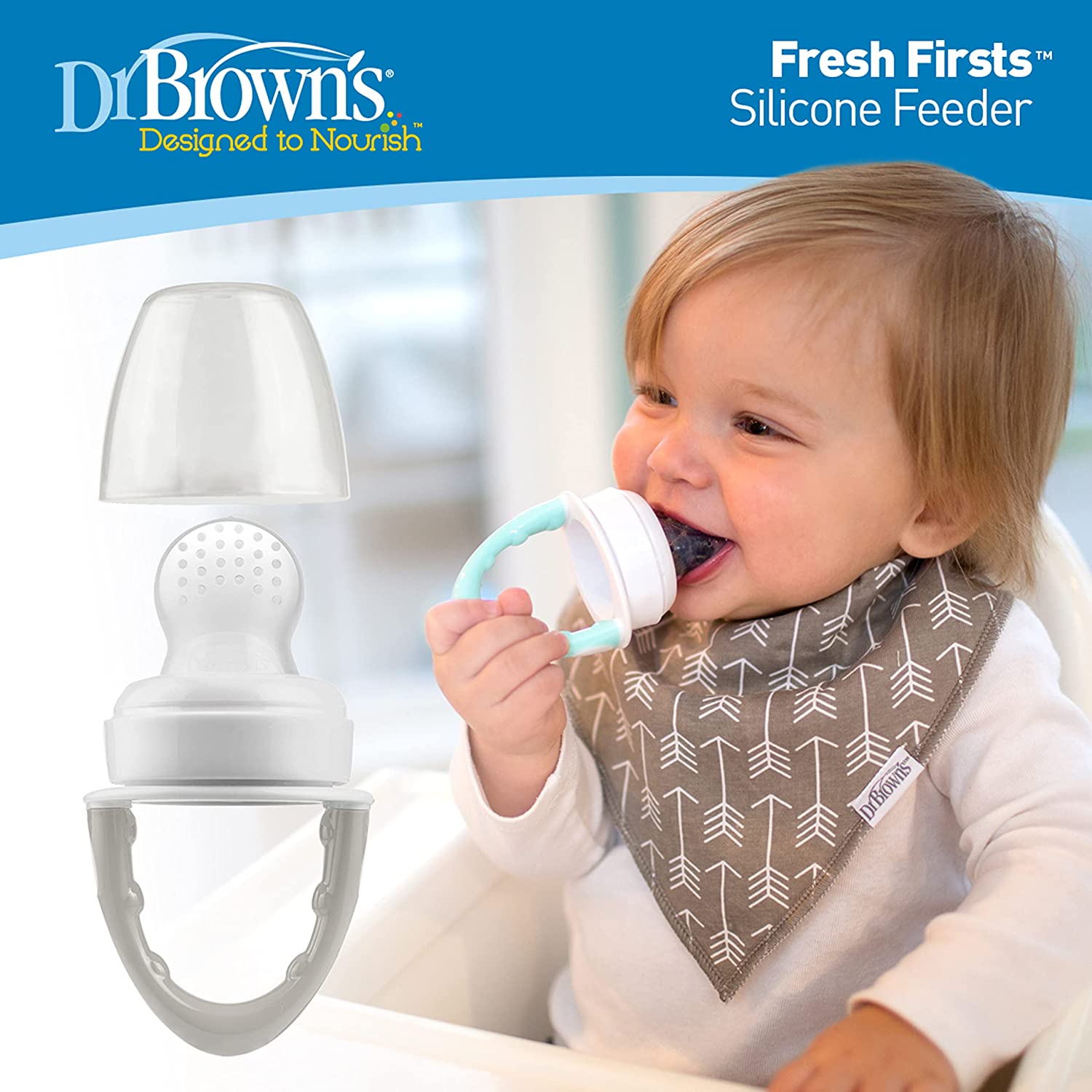 Dr.Browns Fresh Firsts Silicone Feeder Mint  1 Pack Dr Browns Yallatoys