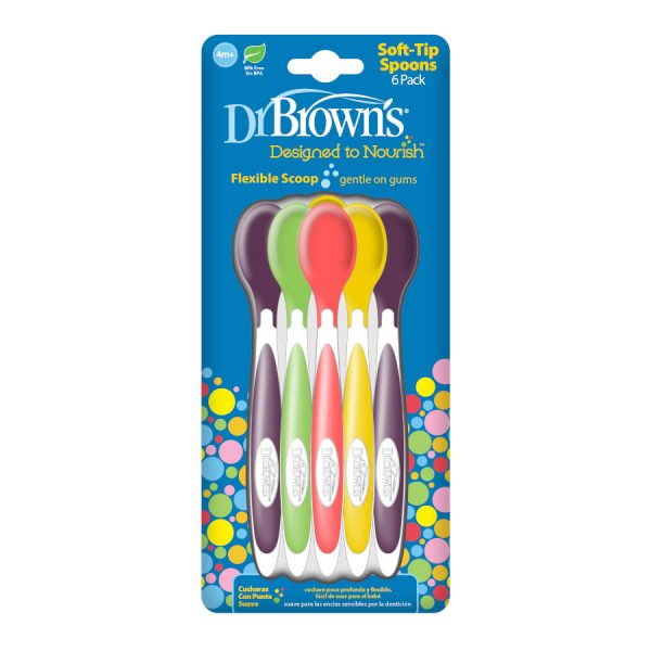 Dr Browns Soft-Tip Spoon  Pack of 6 Dr Browns Yallatoys