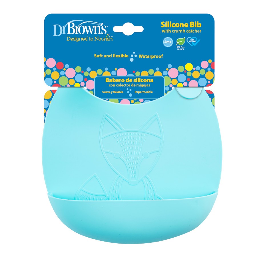 Dr.Browns Silicone Bib Turquoise  1 Pack Dr Browns Yallatoys
