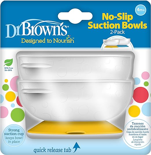 Dr Browns No-Slip Strong Suction Bowl Pack of 2 Dr Browns Yallatoys