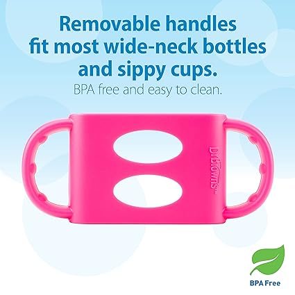 Dr Browns Milestones Wide-Neck Sippy Bottle with Silicone Handles Pink 9 oz Dr Browns Yallatoys