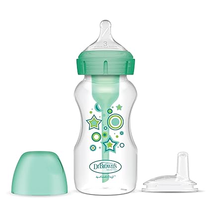 Dr Browns Green Stars Bottle With Sippy Spout Dr Browns Yallatoys