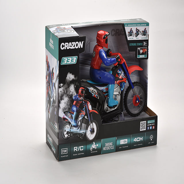 Buy Crazon 2.4G Scale 1:10 Remote Control Smoking Motorcycle | Yallatoys.com