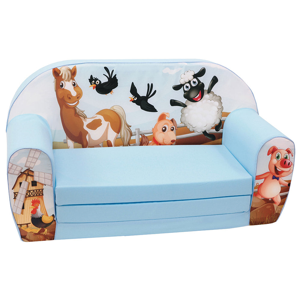 Buy Delsit Sofa Bed Farm Animal Sky Blue | Yallatoys.com