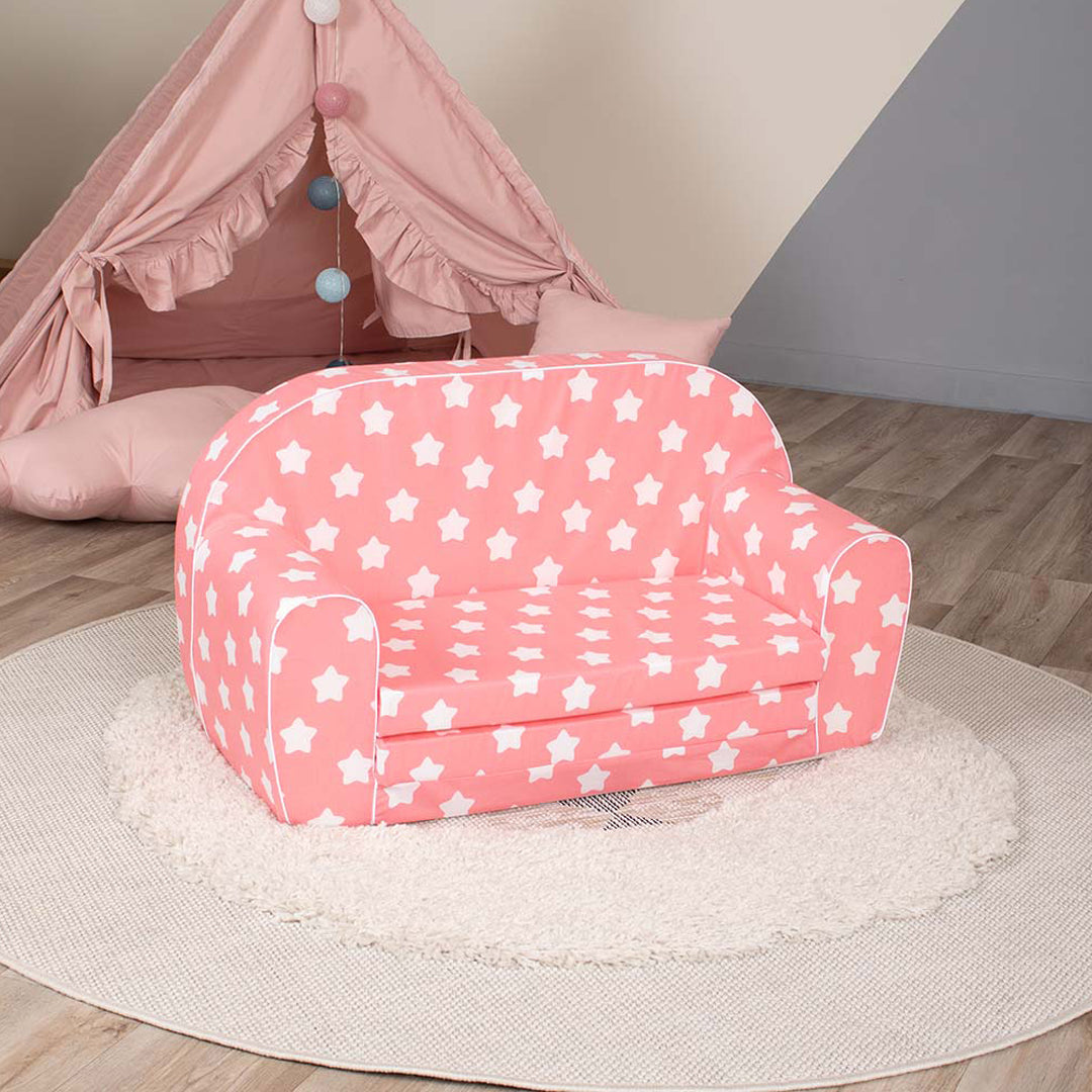 Buy Delsit Sofa Bed Pink With Stars Pink | Yallatoys.com