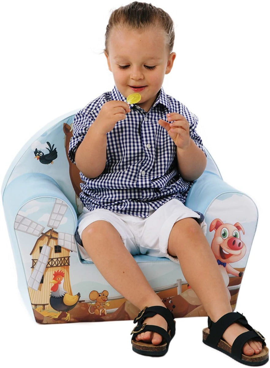 Buy Delsit Arm Chair-Farm Animals Blue | Yallatoys.com