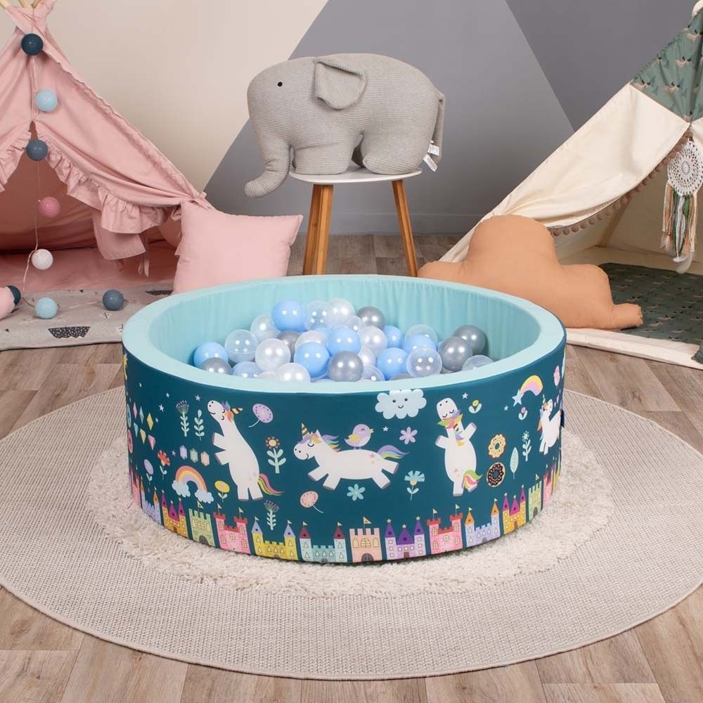Buy Delsit Ball Pool Unicorn Celadon Blue With Balls | Yallatoys.com