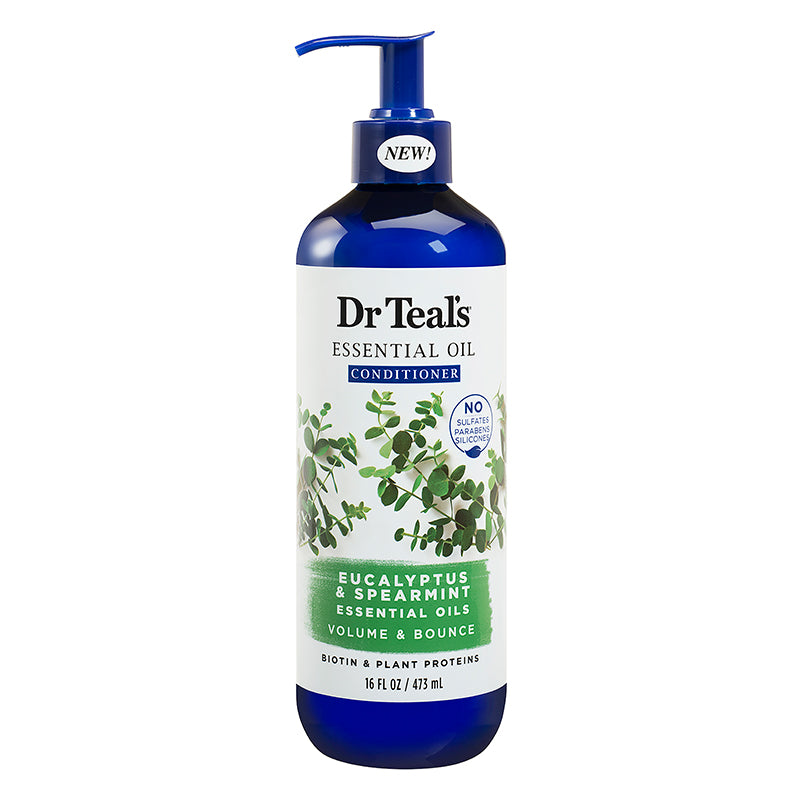 Dr Teals Volume & Bounce Essential Oil Conditioner Eucalyptus & Spearmint 473ml Dr Teal's Yallatoys