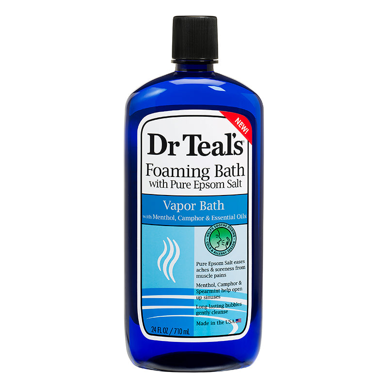 Dr Teals Foaming Bath With Pure Epsom Salt Vapor Bath With Menthol Camphor & Essential Oils 710ml Dr Teal's Yallatoys