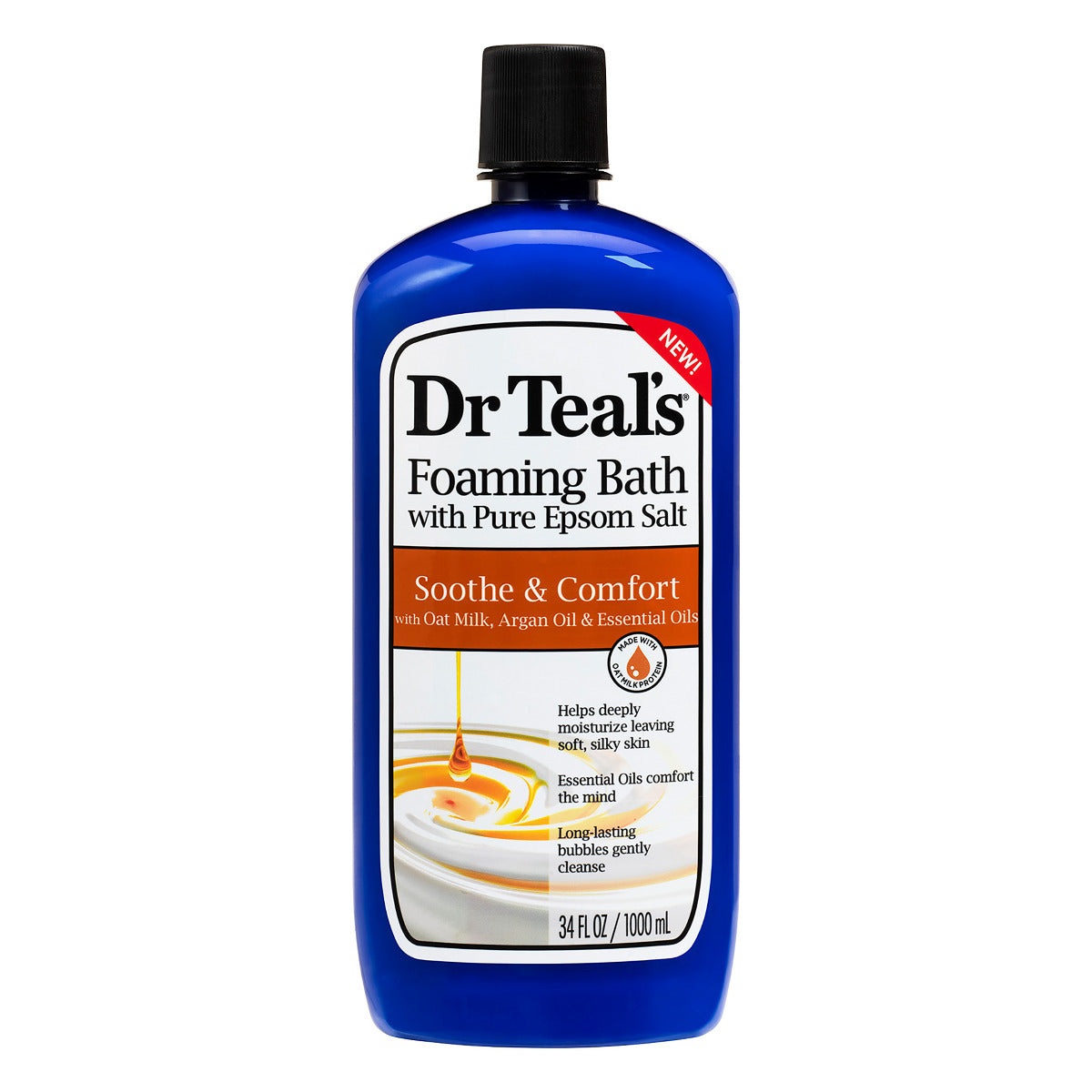 Dr Teals Foaming Bath With Pure Epsom Salt Oat Milk & Argan Oil 1000ml Dr Teal's Yallatoys