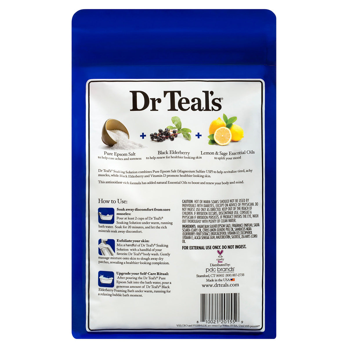 Dr Teals Salt Soak With Pure Epsom Salt Elderberry 1.36kg Dr Teal's Yallatoys