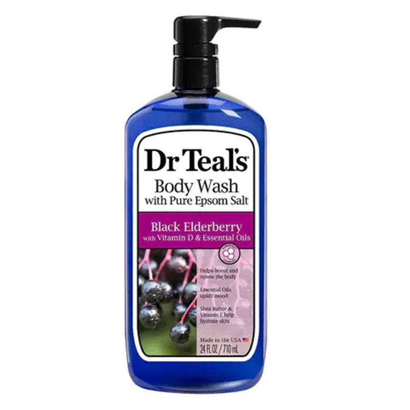 Dr Teals Body Wash with Pure Epsom Salt Black Elderberry with Vitamin D 710ml Dr Teal's Yallatoys