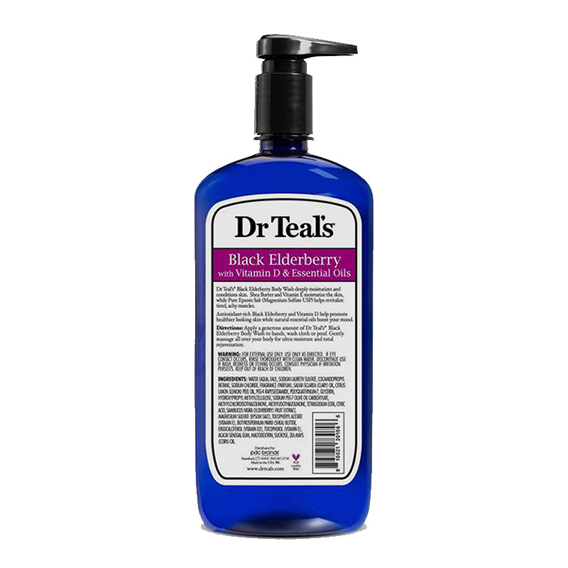 Dr Teals Body Wash with Pure Epsom Salt Black Elderberry with Vitamin D 710ml Dr Teal's Yallatoys