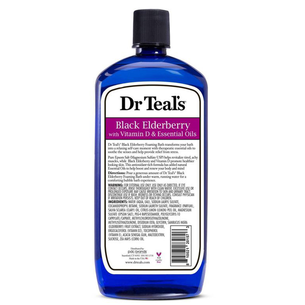 Dr Teals Foaming Bath With Pure Epsom Salt Black Elderberry With Vitamin D & Essential Oils 1000ml Dr Teal's Yallatoys