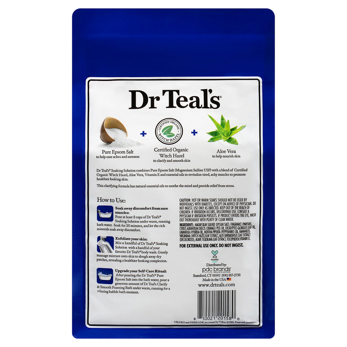 Dr Teals Pure Epsom Bath Salt Clarify & Smooth Witch Hazel Aloe Vera 1.36Kg Dr Teal's Yallatoys