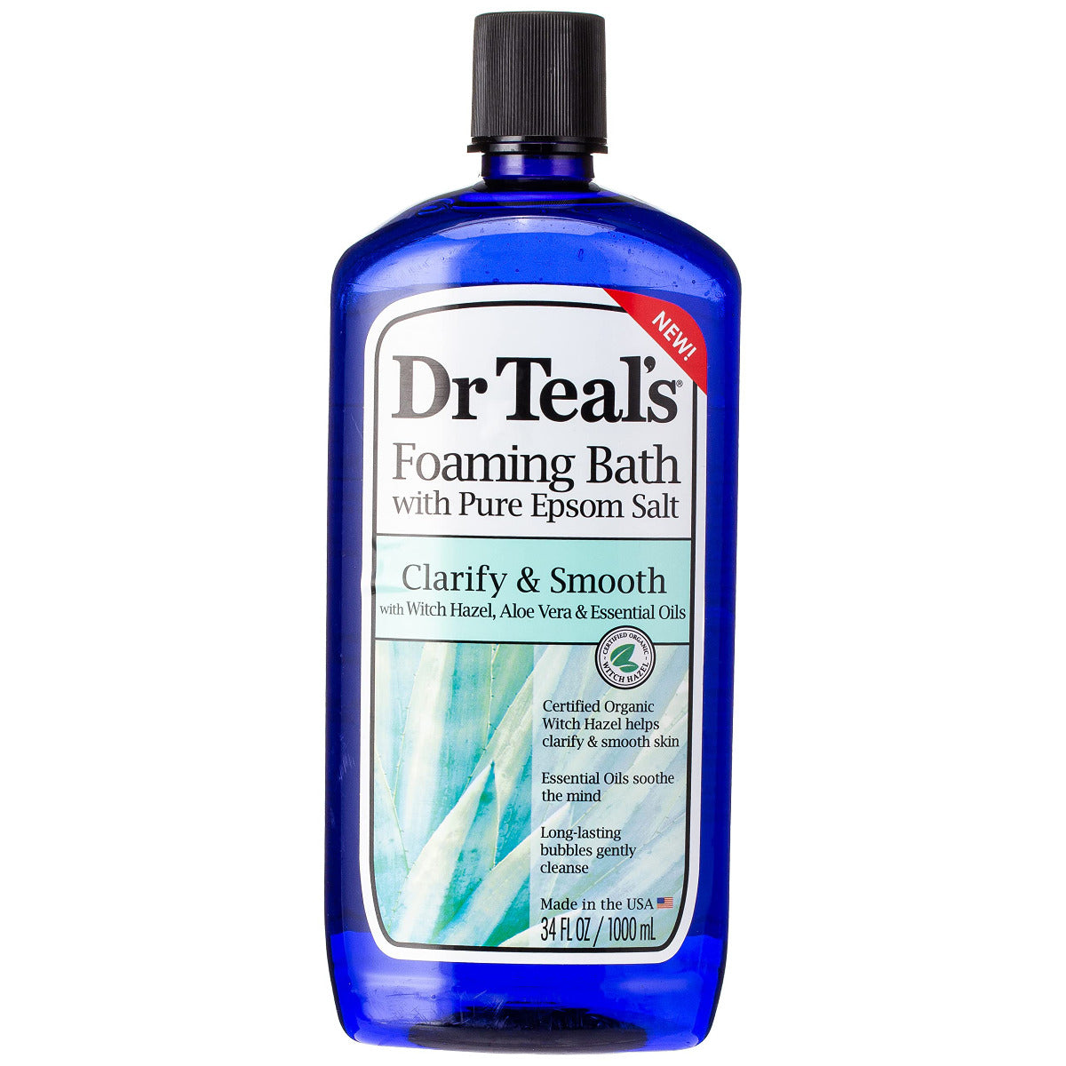 Dr Teals Foaming Bath with Pure Epsom Salt Clarify & Smooth with Witch Hazel & Aloe Vera 1000ml Dr Teal's Yallatoys