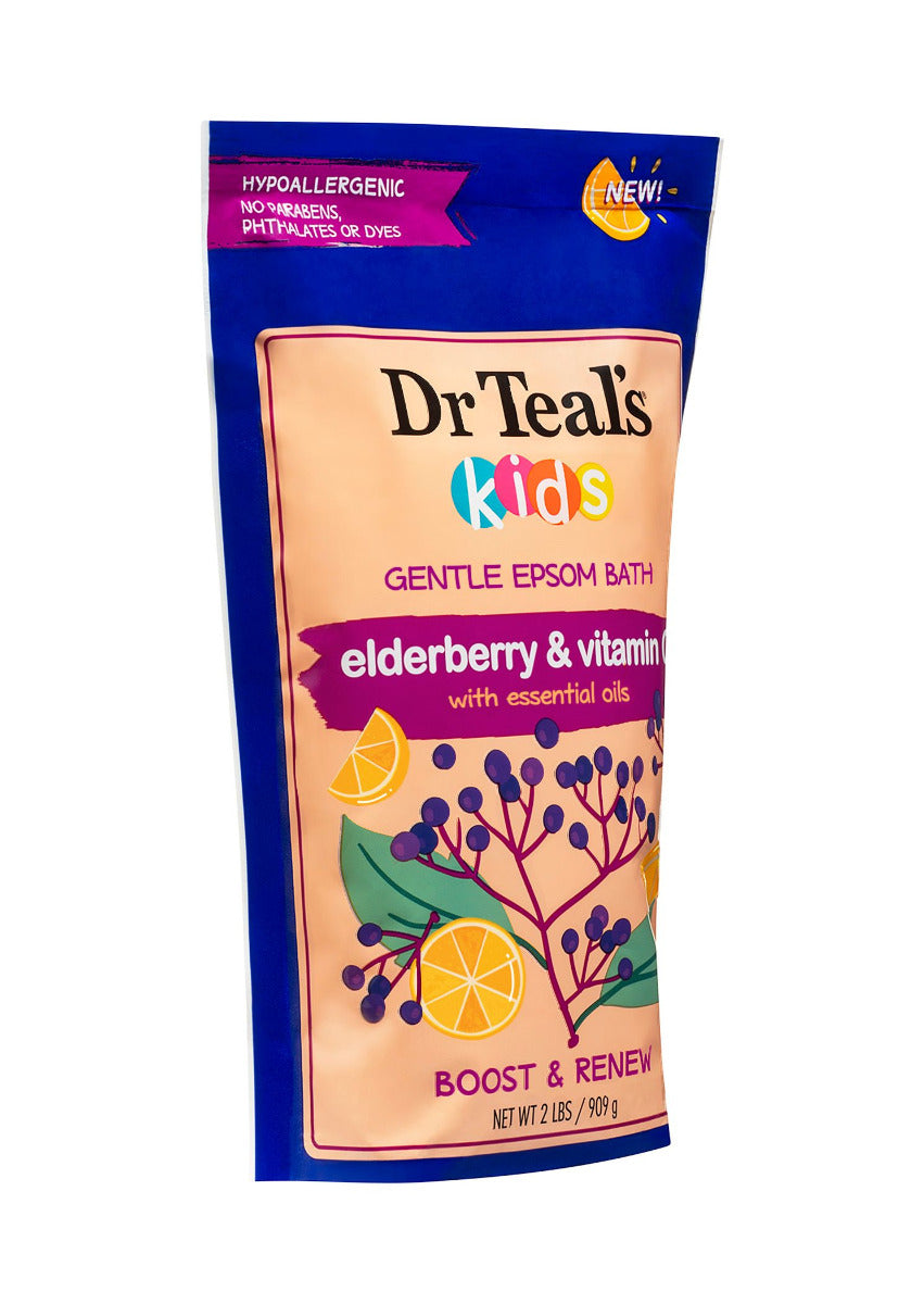 Dr Teals Kids Pure Epsom Salt Soak with Elderberry Vitamin E & Essential Oils 907g Dr Teal's Yallatoys