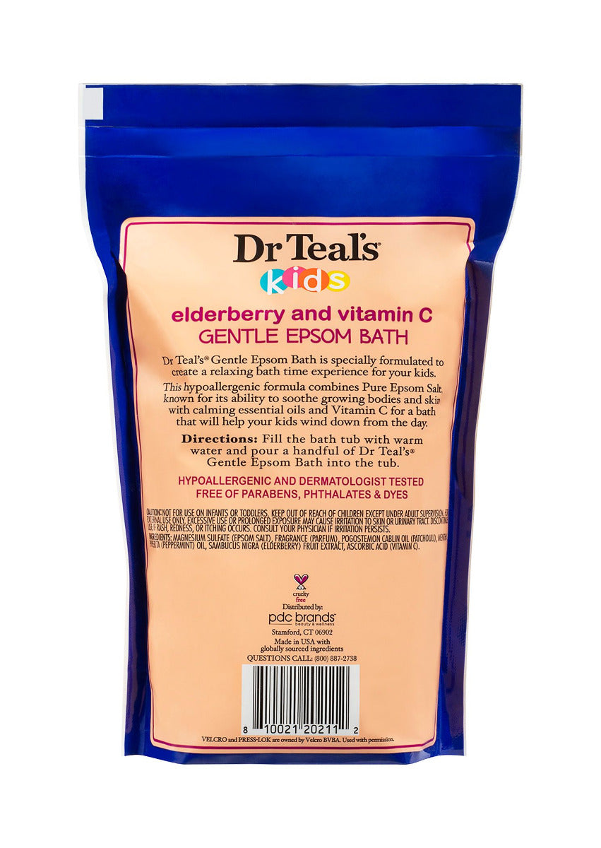 Dr Teals Kids Pure Epsom Salt Soak with Elderberry Vitamin E & Essential Oils 907g Dr Teal's Yallatoys