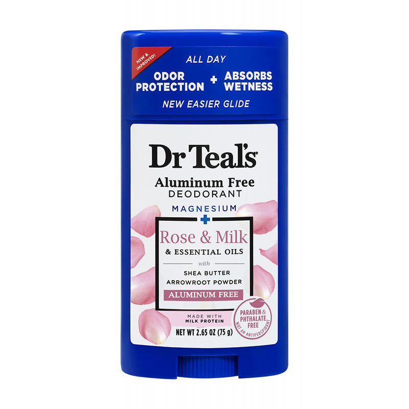 Dr Teals Rose & Milk Aluminum Free Deodorant 75g Dr Teal's Yallatoys