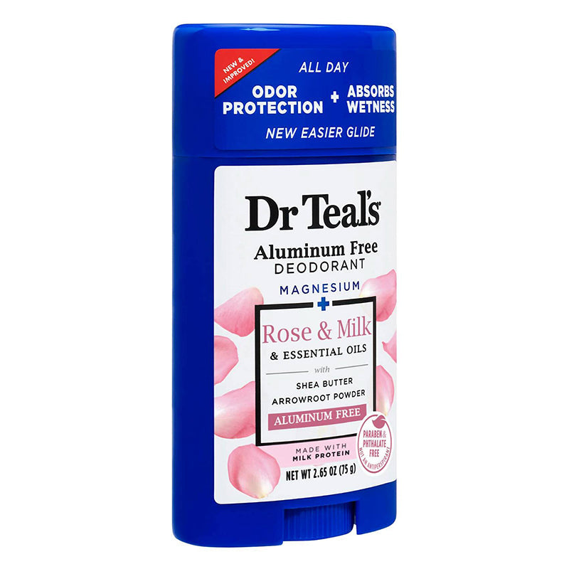 Dr Teals Rose & Milk Aluminum Free Deodorant 75g Dr Teal's Yallatoys