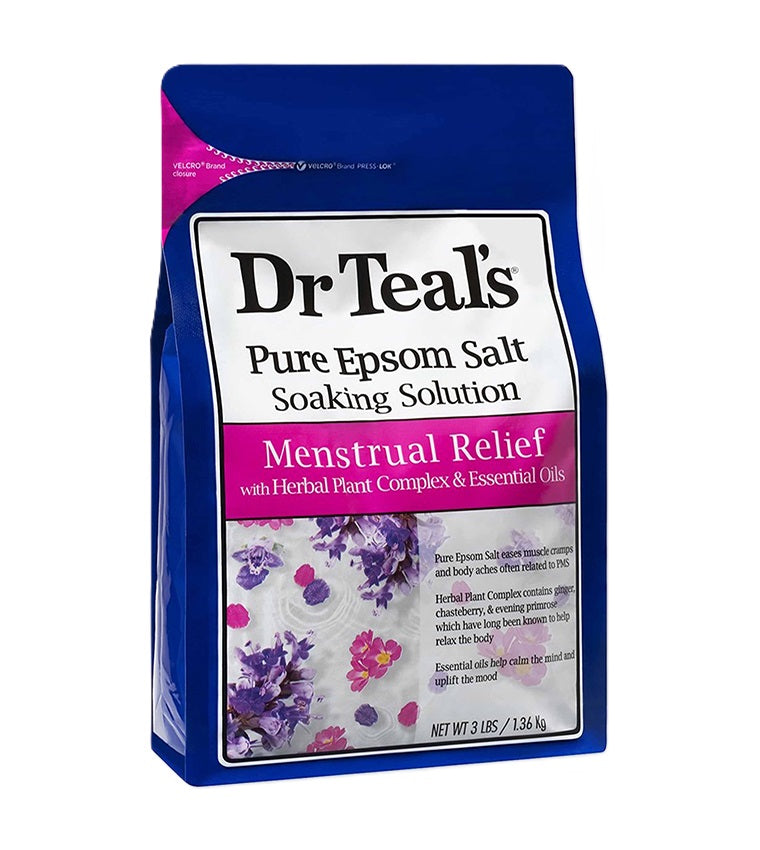 Dr Teals Menstrual Relief Pure Epsom Salt with Herbal Plant Complex & Essential Oils 1.36kg Dr Teal's Yallatoys