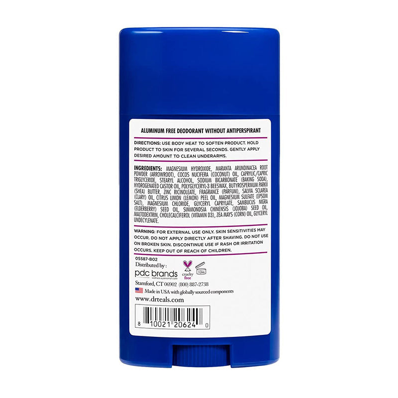 Dr Teals Elderberry & Vitamin D Deoderant Stick 75g Dr Teal's Yallatoys