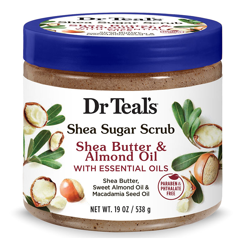 Dr Teals Shea Butter & Alomond Oil Shea Sugar Scrub 538g Dr Teal's Yallatoys