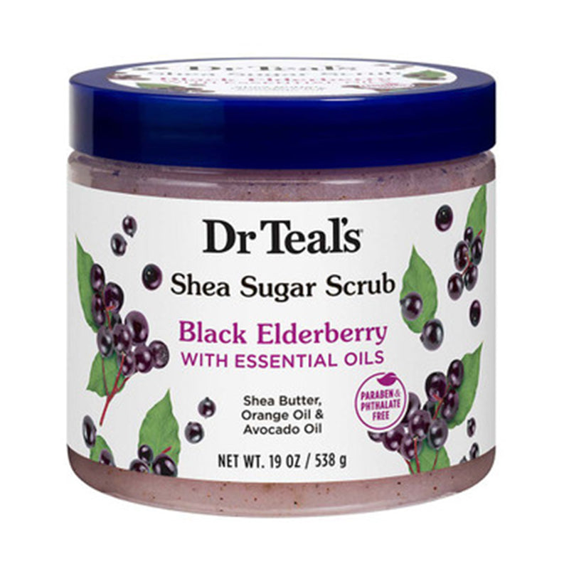 Dr Teals Black Elderberry Shea Sugar Scrub 538g Dr Teal's Yallatoys