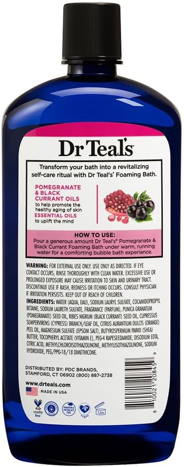 Dr Teals Pomegranate & Black Currant Foaming Bath 1000ml Dr Teal's Yallatoys