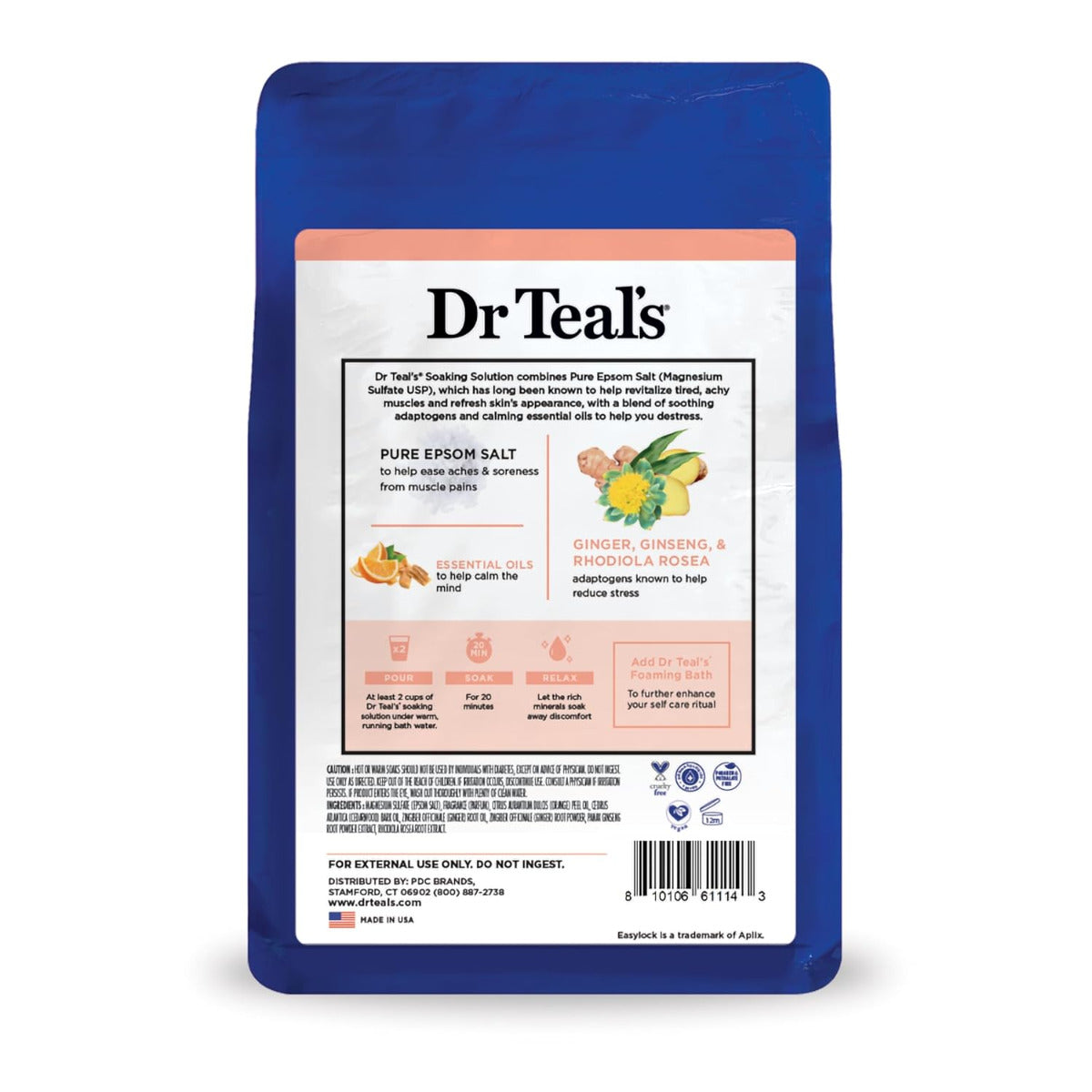 Dr Teals Pure Epsom Salt Stress Relief With Essential Oils 1.36kg Dr Teal's Yallatoys