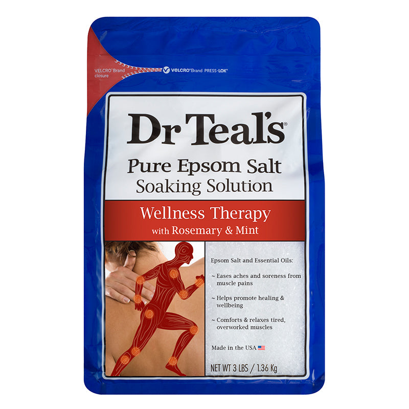 Dr Teals Epsom Salts Wellness Therapy Rosemary & Mint 1.36kg Dr Teal's Yallatoys
