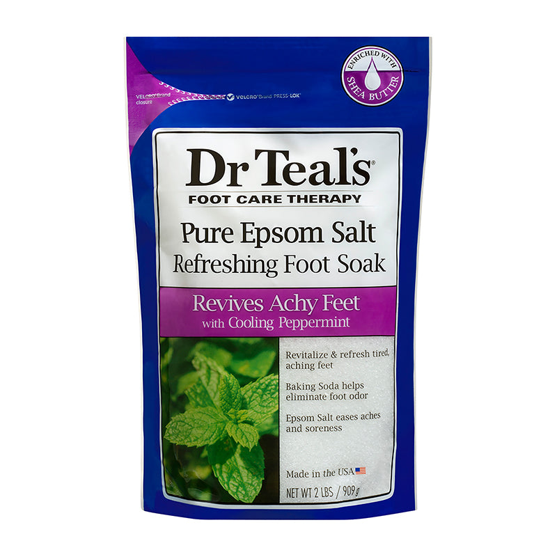 Dr Teals Revitalize And Refresh Epsom Salt Foot Soak Cooling Peppermint 909g Dr Teal's Yallatoys