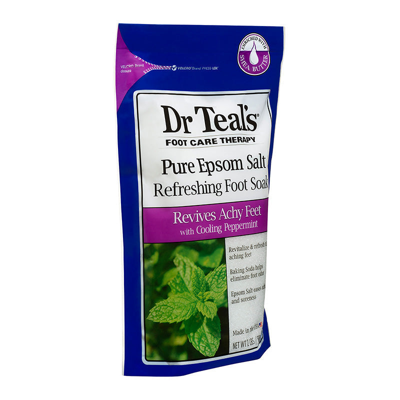 Dr Teals Revitalize And Refresh Epsom Salt Foot Soak Cooling Peppermint 909g Dr Teal's Yallatoys