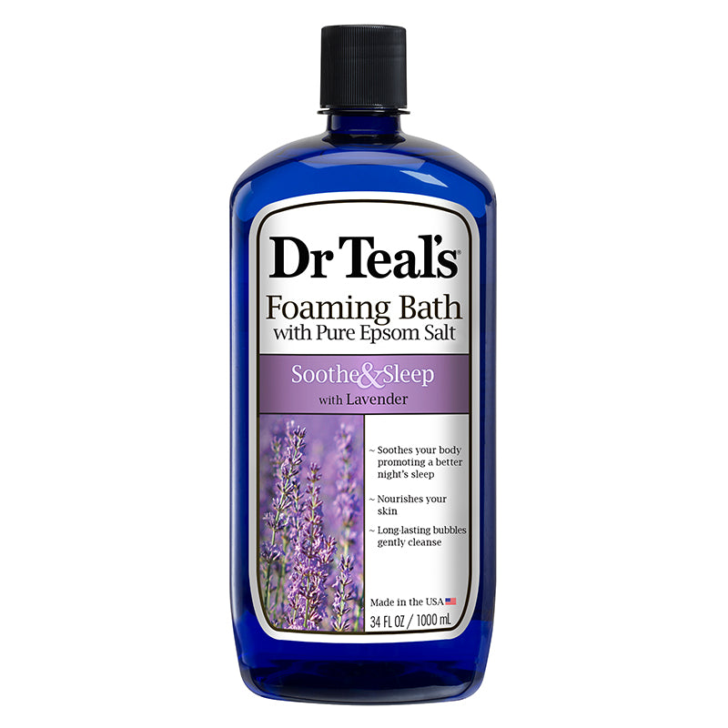 Dr Teals Foaming Bath With Pure Epsom Salt Soothe & Sleep With Lavender 1000ml Dr Teal's Yallatoys