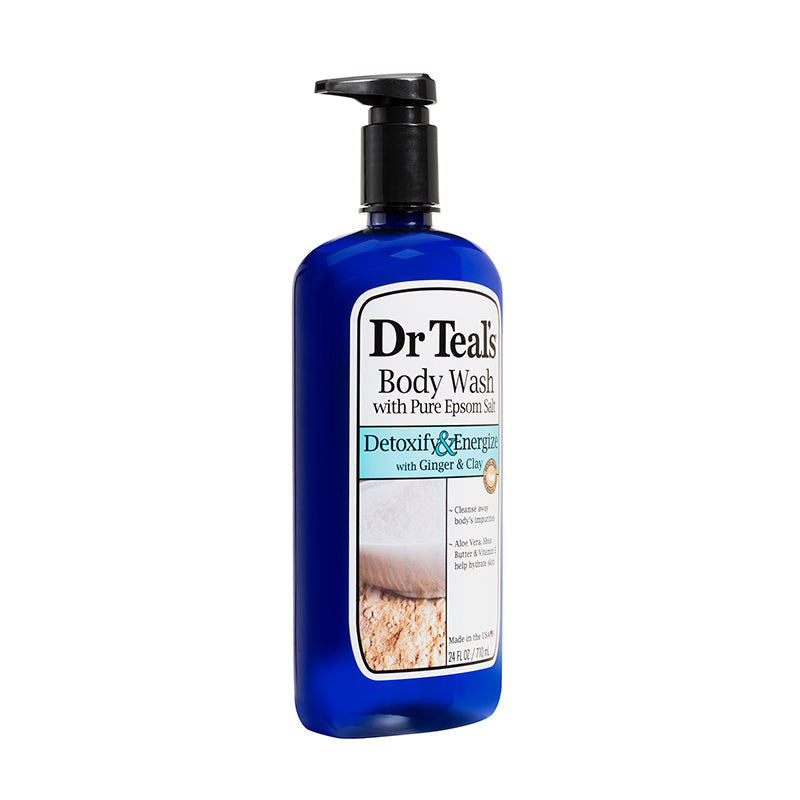 Dr Teals Body Wash With Pure Epsom Salt Detoxify & Energize With Ginger & Clay 710ml Dr Teal's Yallatoys